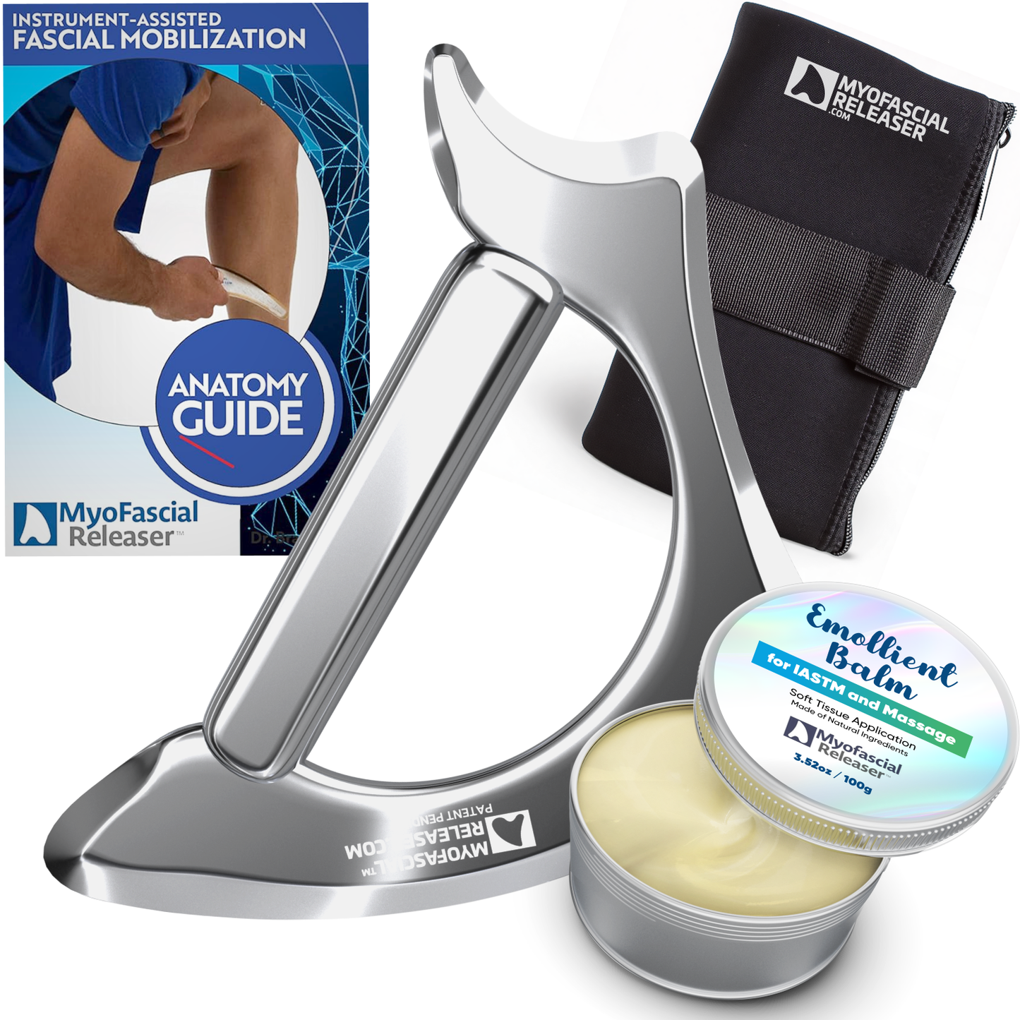 (Ergo Tool) Professional Muscle Scraper - Patented IASTM Massage Tool for Physical Therapy, GuaSha Tool for Body Myofascial Release - Medical Grade 304 Stainless Steel