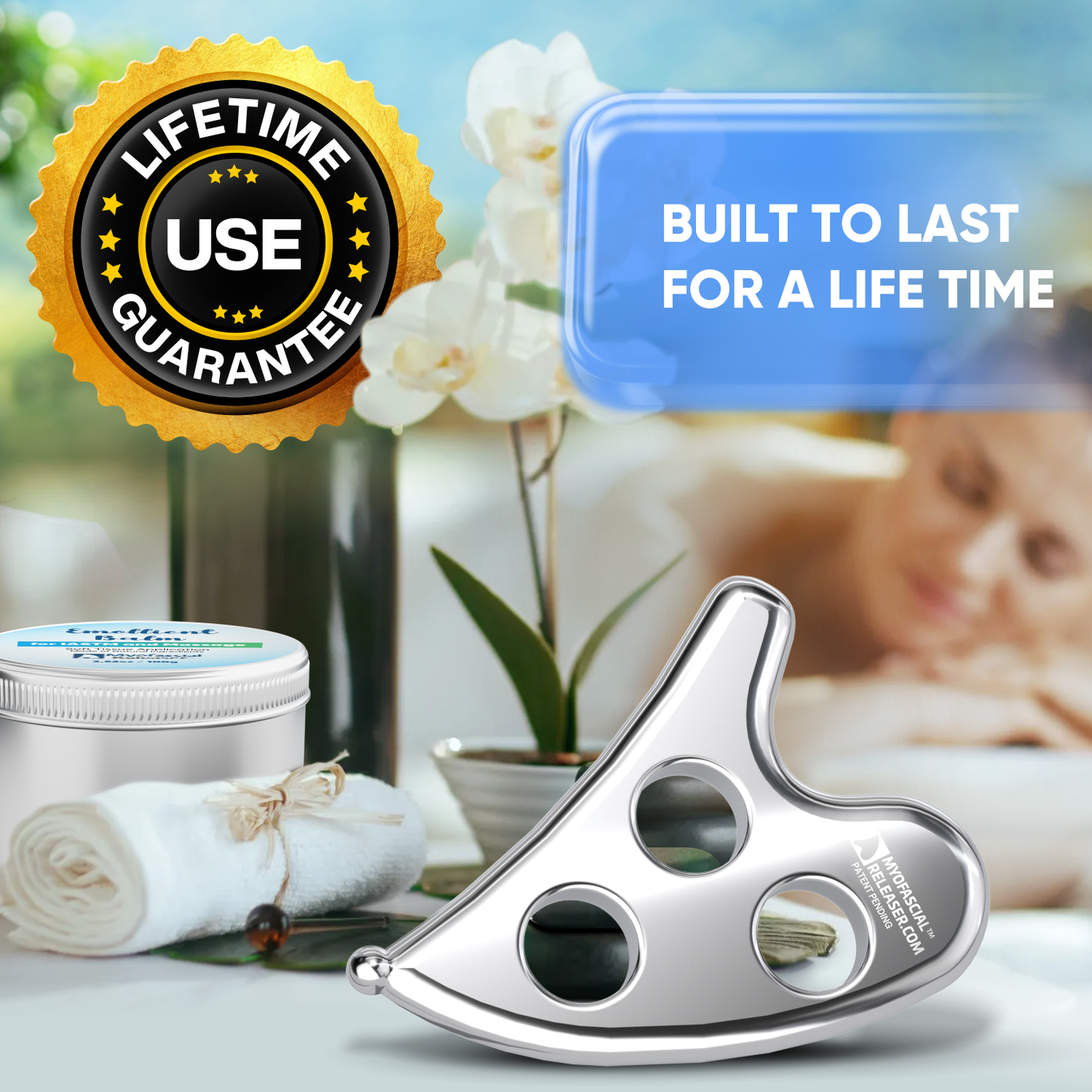 (The Original) Professional Muscle Scraper - Patented IASTM Massage Tool for Physical Therapy, GuaSha Tool for Body Myofascial Release - Medical Grade 304 Stainless Steel